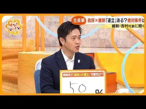 画像 「議員定数削減は譲れない」維新・吉村洋文代表に聞く 自民との連立は実現するのか?