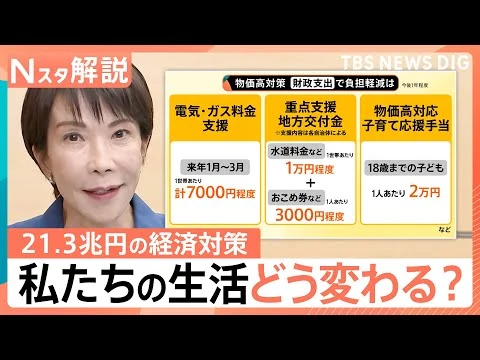 画像 【高市政権初の経済対策】「支援金」に「減税」　私たちの生活はどう変わる？