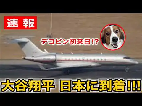 画像 【緊急速報】大谷翔平がチャーター機で真美子夫人と娘と共に日本に到着！デコピンは初来日！？この後、侍ジャパンと合流へ！【WBC/海外の反応】