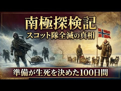 画像 【南極探検】なぜスコット隊は倒れ、アムンゼン隊は笑ったのか…南極点レースの残酷な結末...二冊の記録が語る勝者と敗者の本当の姿【世界史解説】