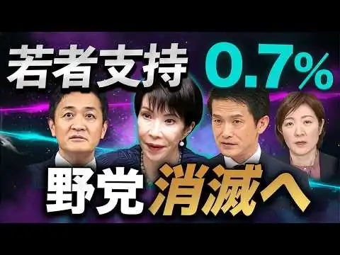 画像 若者支持0.7%‼️中道だけじゃない…最新世論が示す“野党消滅”の現実🔥