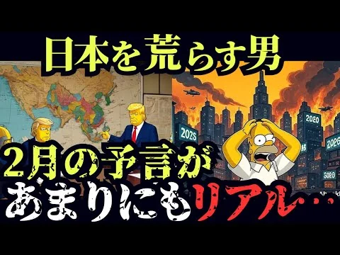画像 【警告】2026年2月、シンプソンズの予言が現実に重なる瞬間…中国の終焉と日本の再編がヤバすぎた…【都市伝説 ミステリー】