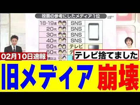 画像 【終了】オールドメディアさん、“願望シミュレーション”崩壊しててワロタｗｗｗ中道改革連合が若者に無視され続けた理由wｗｗｗｗ