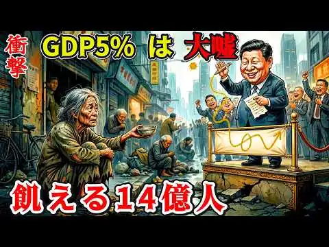 画像 【制御不能】「ご飯を食べさせて…」高齢者が路上へ。GDP5%成長の裏で自滅する中国経済の末路