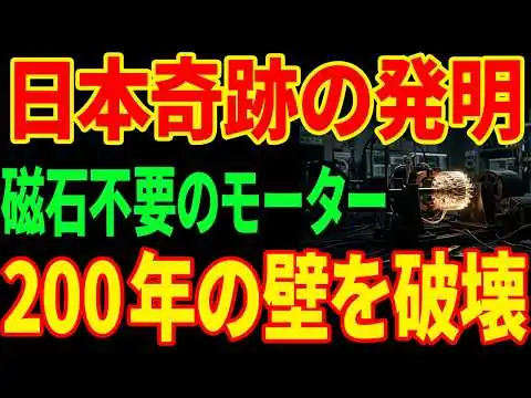 画像 【奇跡の発明】モーターから磁石が消えた...レアアース不要の衝撃技術とは