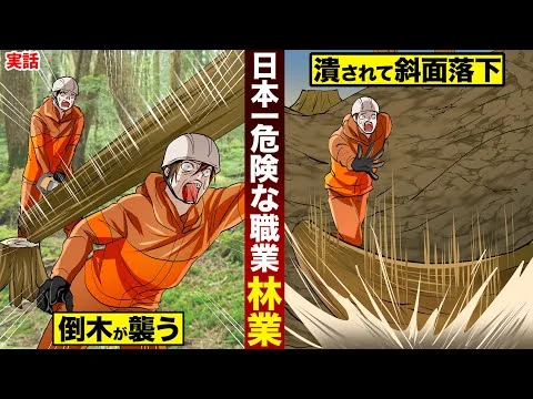 画像 【実話】日本一危険な職業...「林業」切った木が...人間を潰す。