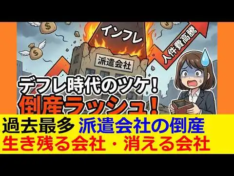 画像 派遣会社の倒産ラッシュが止まらない理由
