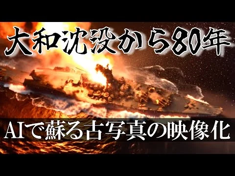 画像 AIで蘇る映像の大和　沈没から８０年 / 歴史解説 / 日本海軍の象徴・戦艦大和の戦いをカラー化・映像化した古写真で徹底解説 / battleship yamato 大和型戦艦　戦艦武蔵　戦後80年