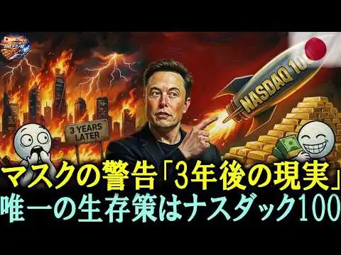 画像 【警告】イーロン・マスクが明かす衝撃の3年後…手遅れになる前に今すぐ準備すべき「ナスダック100・S&P500」投資戦略