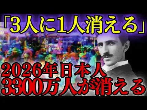画像 ※緊急公開※ 2026年、日本人の3人に1人が消える。「テスラの予言」と3300万人のリスト