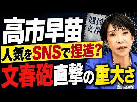 画像 重大スクープ解説！文春砲が暴いた高市早苗のSNS誹謗中傷動画の裏。前衆議院議員・福島伸享さん。安冨歩東京大学名誉教授。一月万冊清水