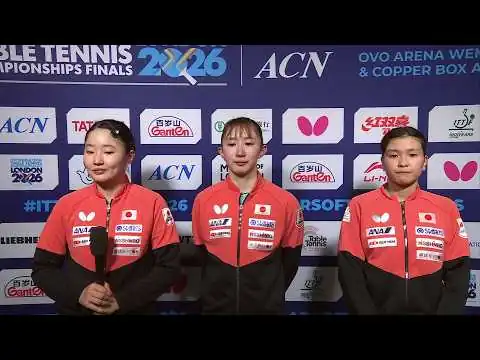画像 【インタビュー】日本女子 悲願の金ならず 橋本帆乃香「こんなに悔しい経験をしたことがなかった。リベンジしたい」｜世界卓球2026ロンドン100周年大会（団体戦）