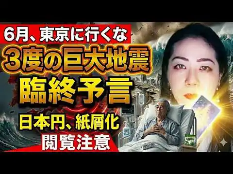 画像 【予言的中】20年前の「臨終予言」が2026年と完全一致…6月の関東に迫る巨大地震と「最終合図」の正体