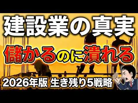 画像 【2026年版】建設業は“儲かるのに潰れる”時代へ｜人手不足倒産の真実と生き残る戦略