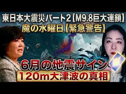 画像 【6月緊急警告】予言が現実化。「東日本大震災パート2」と「M9.8スーパー南海トラフ巨大地震」…120m大津波の真相と魔の水曜日