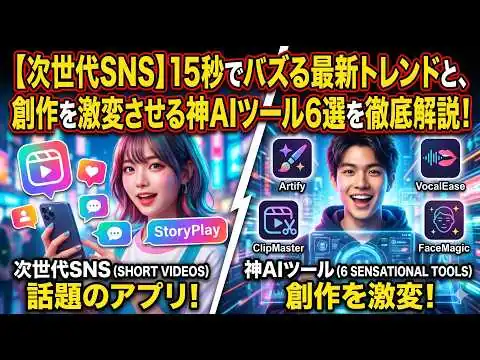 画像 【次世代SNS】15秒でバズる最新トレンドと、創作を激変させる神AIツール6選を徹底解説！