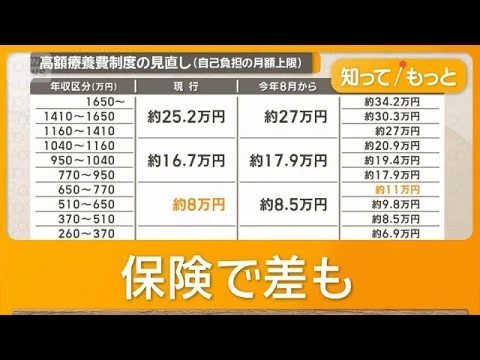 画像 「高額療養費」来年8月から最大38％負担増　加入保険の違いで差が発生