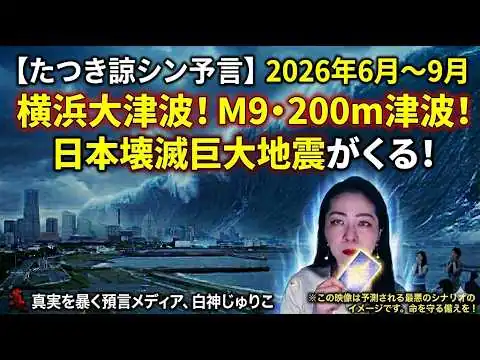 画像 【たつき諒シン予言】2026年6月〜9月、横浜大津波の真相！M9・200m津波はマジか？本物と偽者を徹底解明