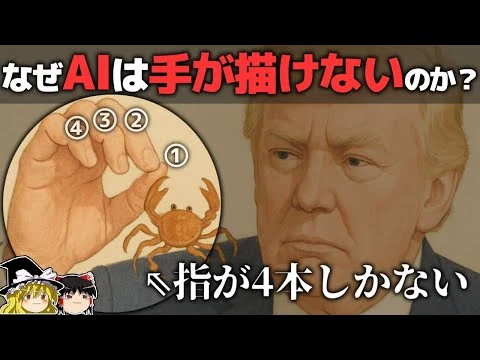 画像 【AIの謎】なぜAIは『手』をまともに描けないのか？【ゆっくり解説】