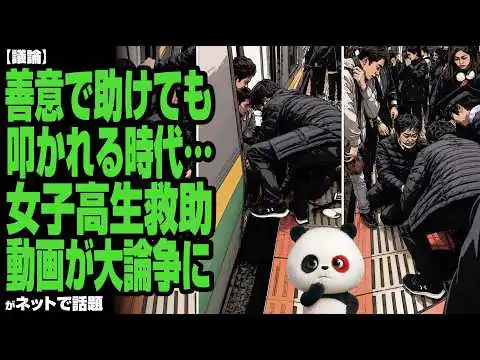 画像 【議論】善意で助けても叩かれる時代…女子高生救助動画が大論争に