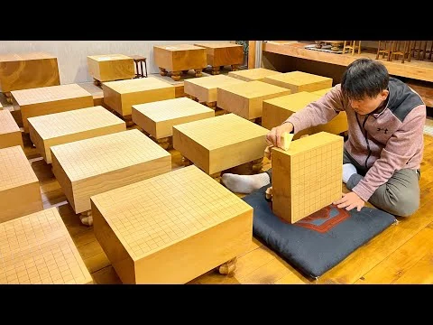 画像 碁盤・将棋盤ができるまで。１つ作るのに５年以上の時間が掛かる日本職人の高級碁盤・将棋盤