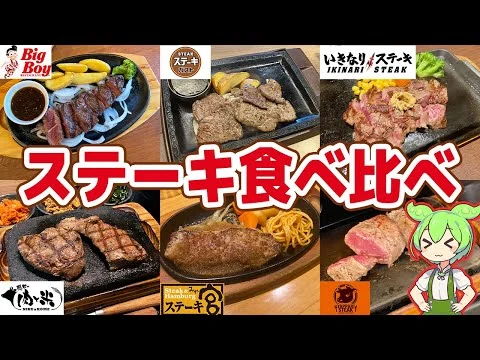 画像 【レビュー】激安ステーキを食べ比べ！サラダバーも徹底検証【ずんだもん解説】