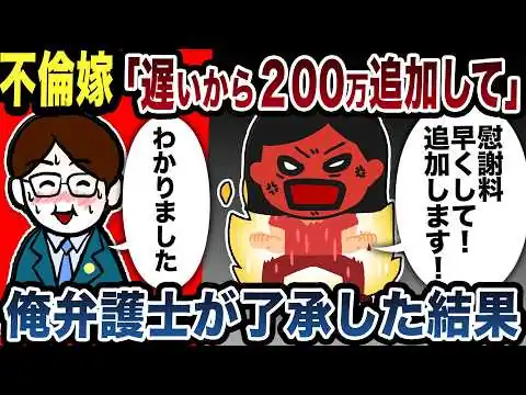 画像 汚嫁「遅いから200万追加請求で！」お望み通り弁護士が承諾した結果w【2ch修羅場スレ】