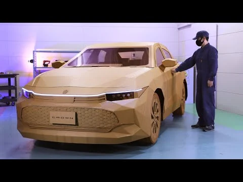 画像 ダンボールでクラウンをつくる｜Making TOYOTA CROWN with Cardboard