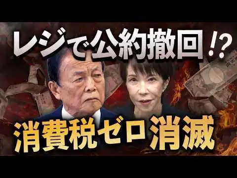 画像 ついに公約撤回へ🔥消費税ゼロはなぜ1%に？レジ改修の裏で進む財務省ペース
