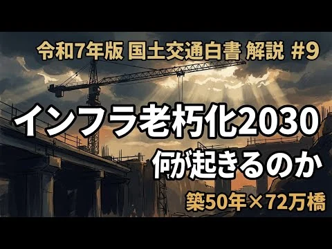 画像 【令和7年版 国土交通白書 解説 #9】インフラ老朽化2030 ─ 何が起きるのか