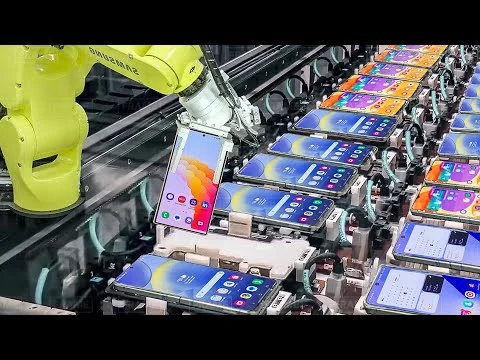 画像 ロボットが数百万台のスマートフォンを製造するサムスンの未来的な工場の内部