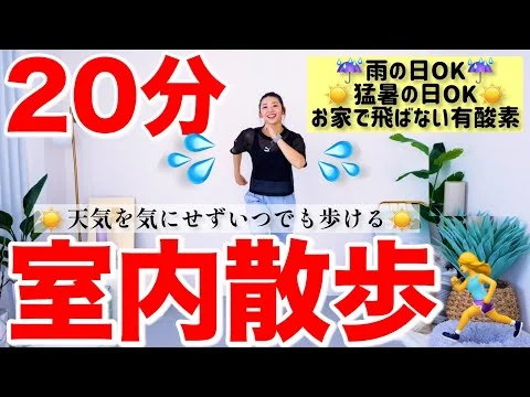 画像 【20分室内散歩】天気に左右されない!! お家でお散歩有酸素で脂肪燃焼!! 生理中や産後にもOK