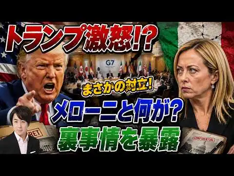 画像 6/22　LIVE！　トランプvsメローニの喧嘩！ホントのところ