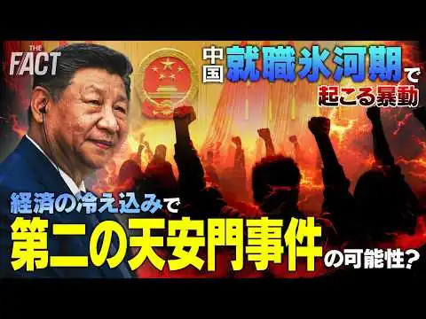 画像 【内部崩壊】中国「就職氷河期」で起こる暴動。経済の冷え込みで「第2の天安門事件」の可能性？～シリーズ「中国は今」（ゲスト：相馬勝氏）【ザ・ファクト】