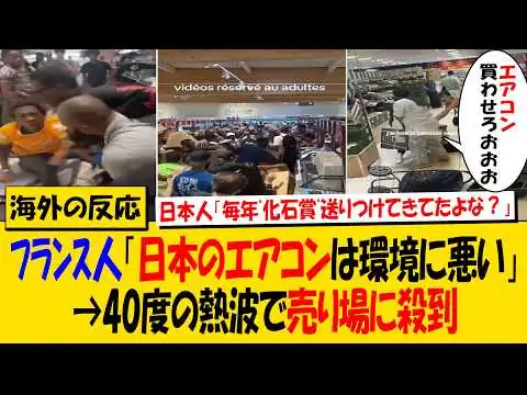 画像 日本を環境後進国と見下していたフランス、エアコン売り場で大乱闘へ…【海外の反応】