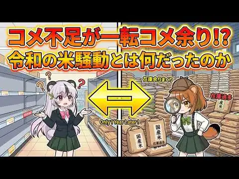 画像 【米騒動】コメ不足から一転コメ余り！？令和の米騒動の顛末を徹底解説【経済】