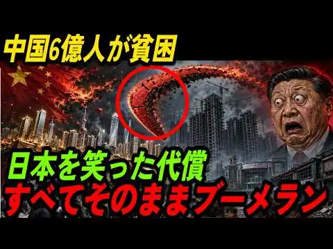 画像 中国6億人貧困の衝撃｜日本を嘲笑っていた中国が自ら罠に落ちた｜不動産崩壊・デフレ・若者失業のブーメラン