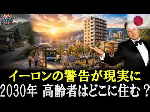 画像 【緊急警告】「イーロン・マスクが警告した未来が始まる」2030年、日本の高齢者はどこに住むのか？