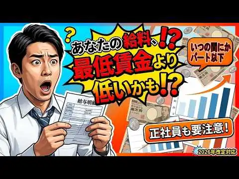 画像 あなたの給料最賃より低いかも最低賃金2026