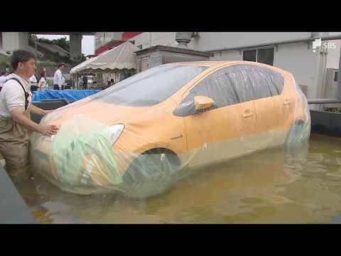 画像 「災害が起きてからでは遅い」大雨被害から愛車を「浮かせて守る」 特殊なシート 静岡市の企業が開発...相次ぐ災害を受けて問い合わせ急増＝静岡市