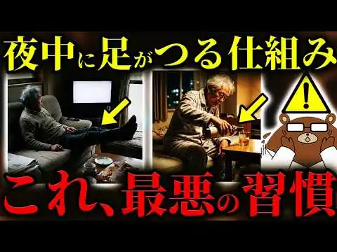 画像 知らないと必ず損する！夜中に「ふくらはぎ」がつる人に共通する超意外な原因。〇〇をし続けるとこむら返りが起きる？実は〇〇な病気・とある薬が原因？朝までぐっすり眠るための改善法とは？