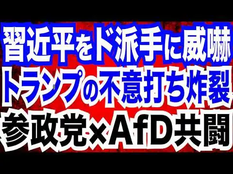 画像 【衝撃】トランプがド派手に威嚇！習近平の表情が…米中首脳会談 マスコミが報じない裏側／参政党・神谷代表がAfD幹部と会談